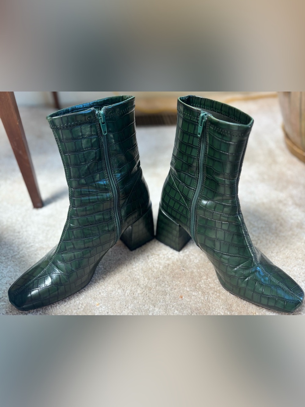 Silent D Green Ankle Boots | Size 39 (Fits US 8-8.5) | Anthropologie